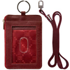 RFID Wallet Dual Portrait ID Leather Badge Holder