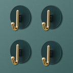 Luxury Wall Hooks Without Punching Self-Adhesive Suitable for Kitchen and Bathroom key Holder Seamless Hooks Behind The Door Wall Mounted Coat Rack Plastic Hook Home Decorative Small Hooks for Hanging Hat Coats Towel Jacket
