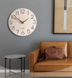 Wooden 3D Wall Clock Modern Design Nordic Room Decoration Kitchen Clock Art Hollow Wall Watch Home Decor Children's Room Decoration Kitchen Clock Art Hollow Wall Watch Home Decor 12 Inch